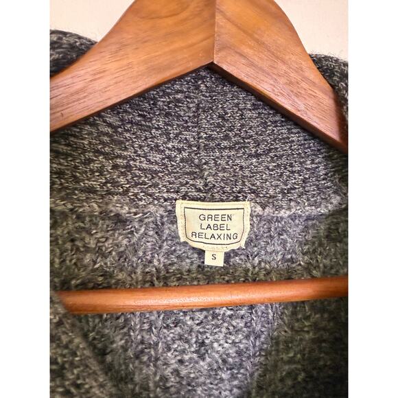 United Arrows Green Label Relaxing Wool Cardigan Sweater Gray Shawl Men’s S - Picture 2 of 6